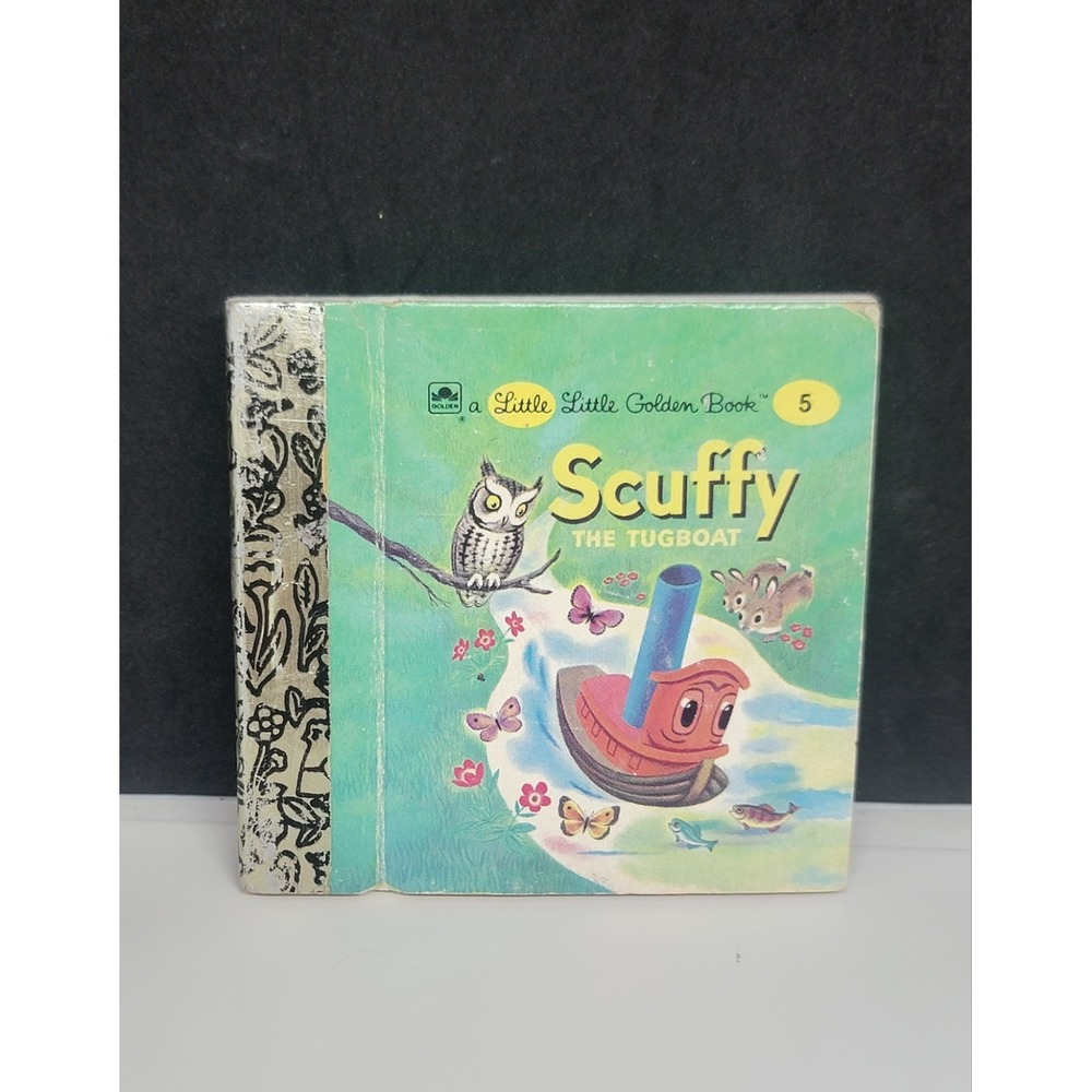 Vintage 1955, SCUFFY the Tugboat, Little Little Golden Book Hardcover